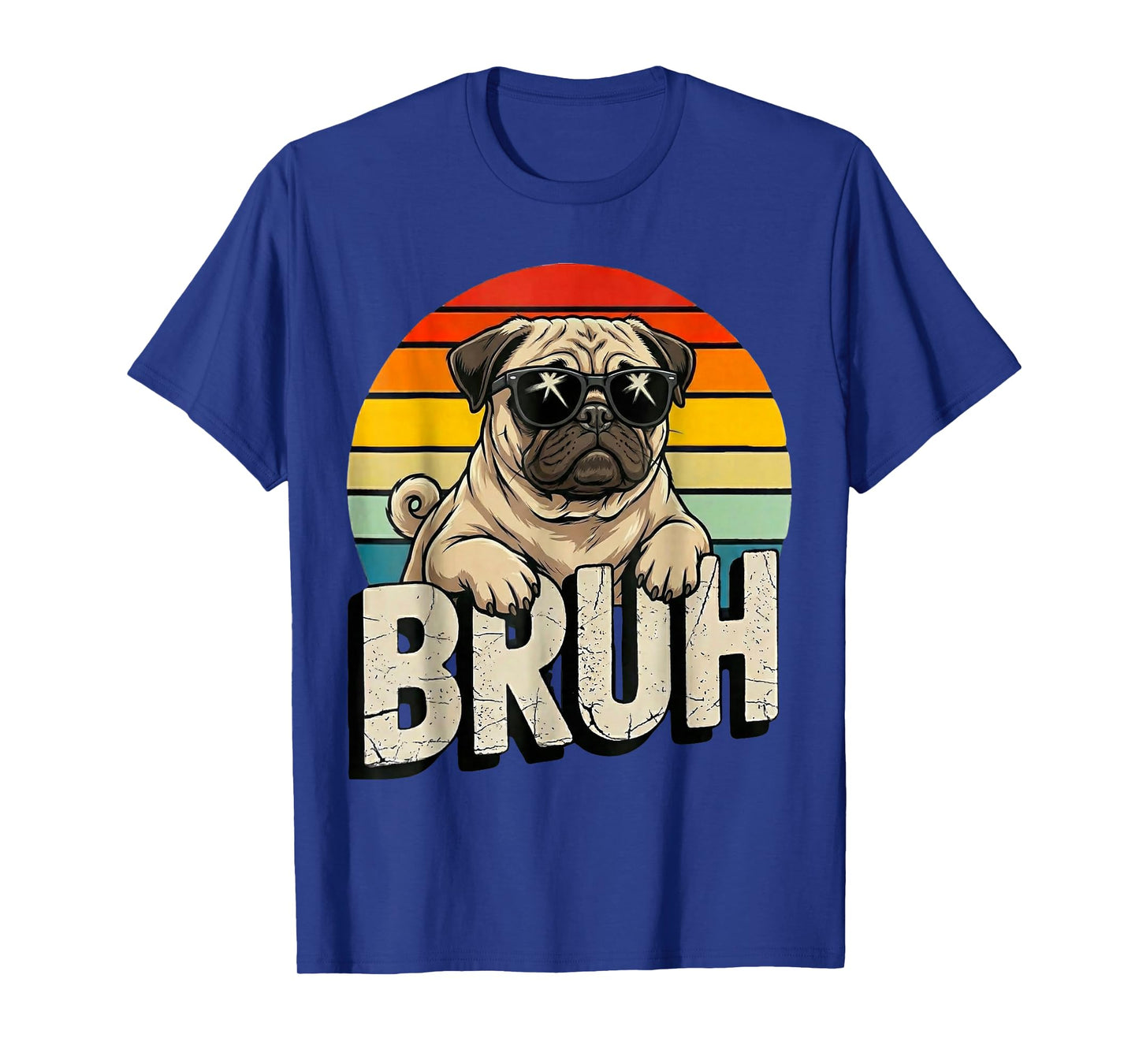 Pug says BruhAdorable Dog Funny Humor Fashion Meme Lover T-Shirt