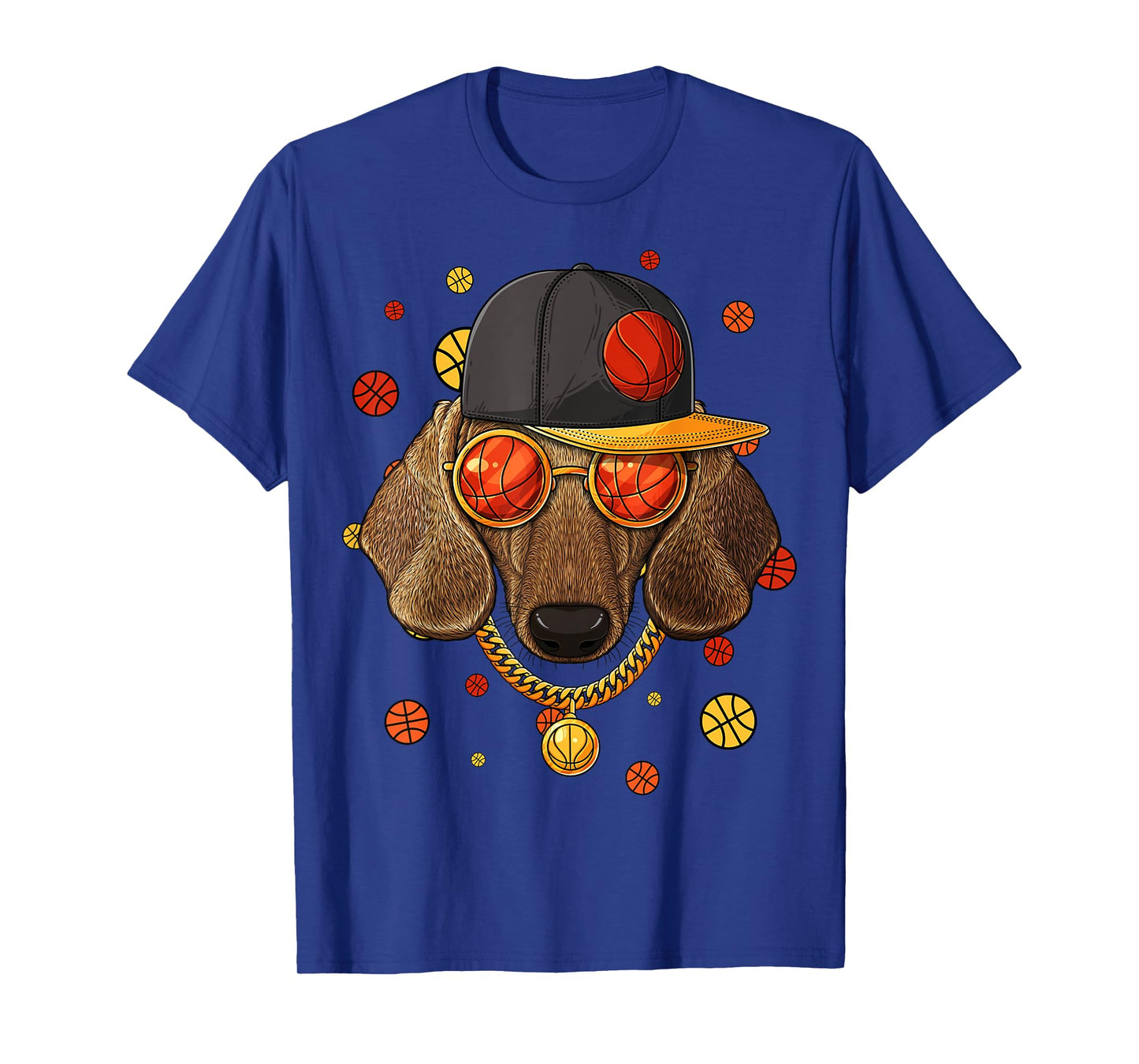 Dachshund Basketball Dog Bball Player Coach Sports Baller T-Shirt for Men Women Girls Kids