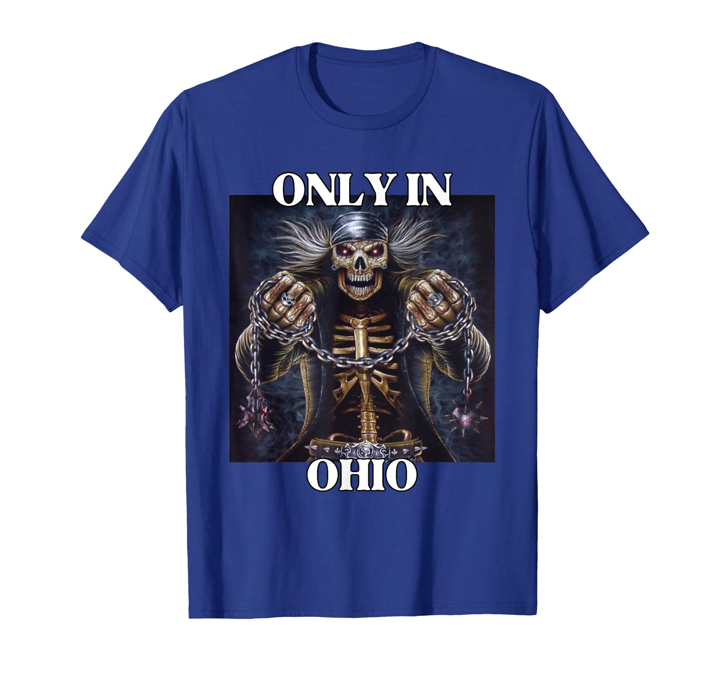 Ohio Funny Cringe Hard Skeleton Meme T-Shirt