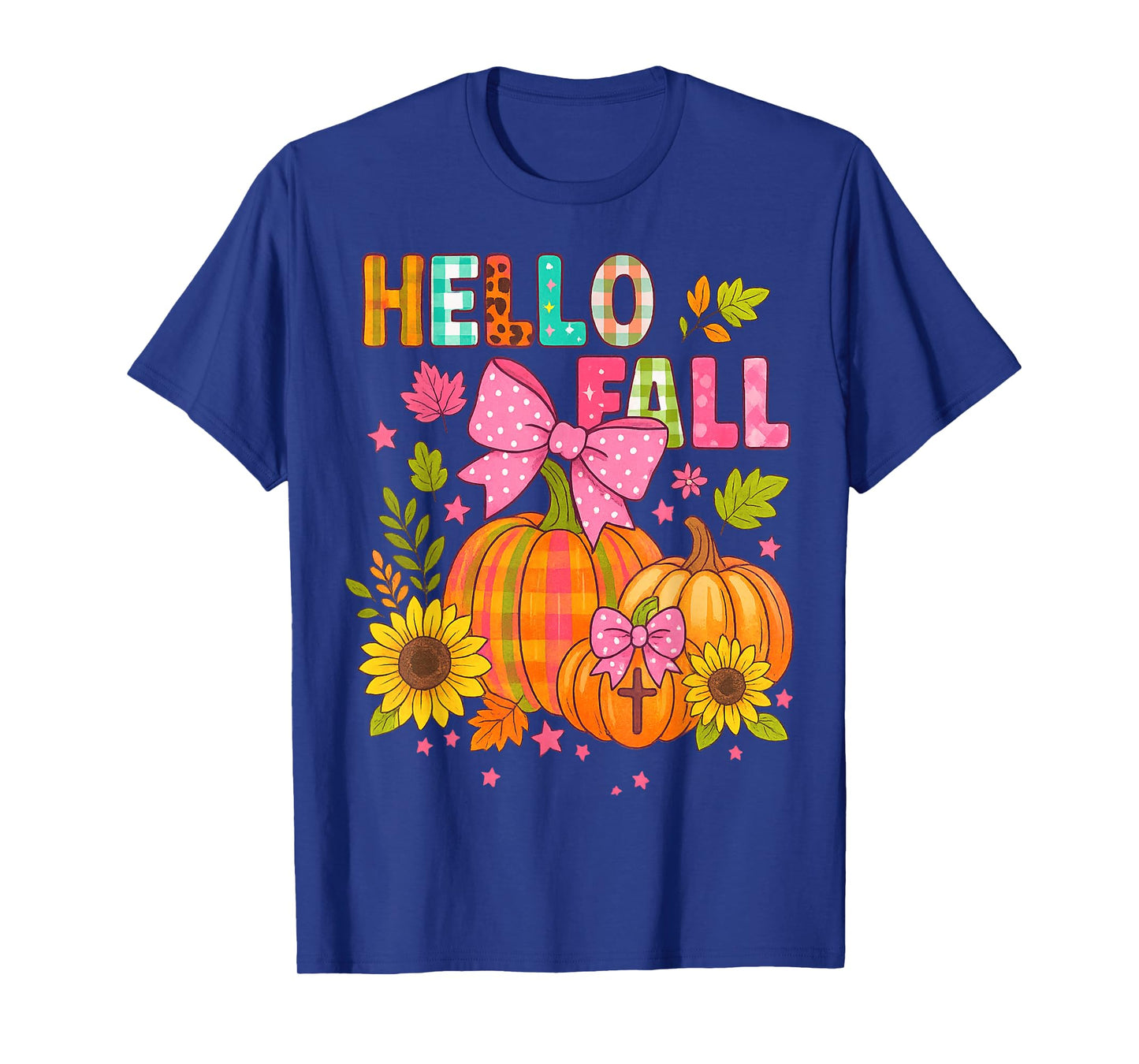 Hello Fall Thanksgiving Coquette Boho Floral Fall Vibes T-Shirt