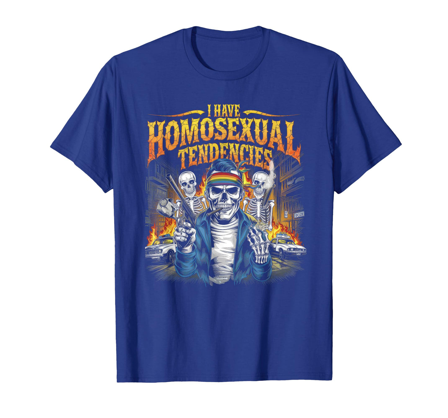 I Have Homosexual Tendencies Tshirt Men Funny Skeleton Meme T-Shirt
