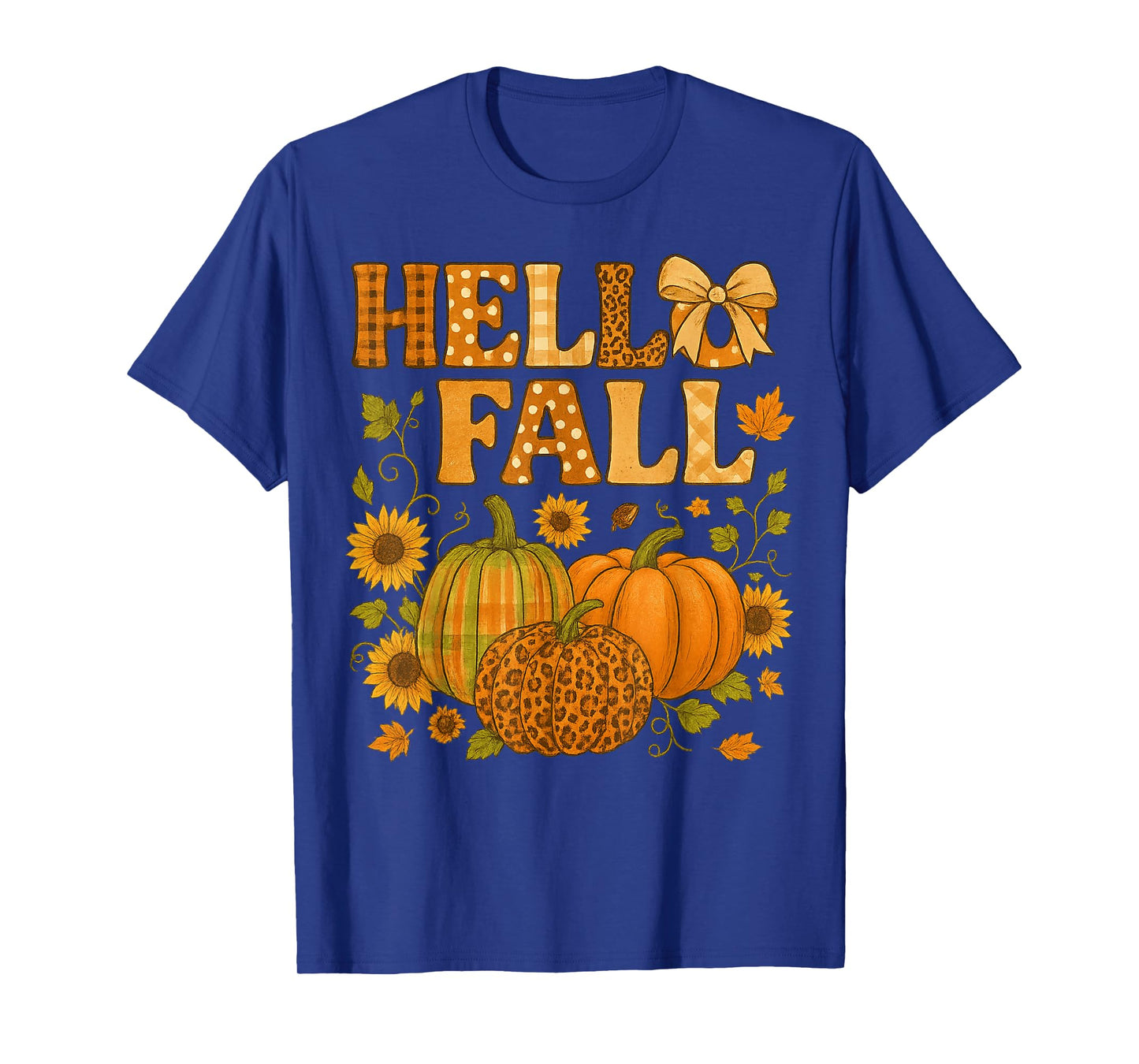 Hello Fall Thanksgiving Coquette Boho Floral Fall Vibes T-Shirt