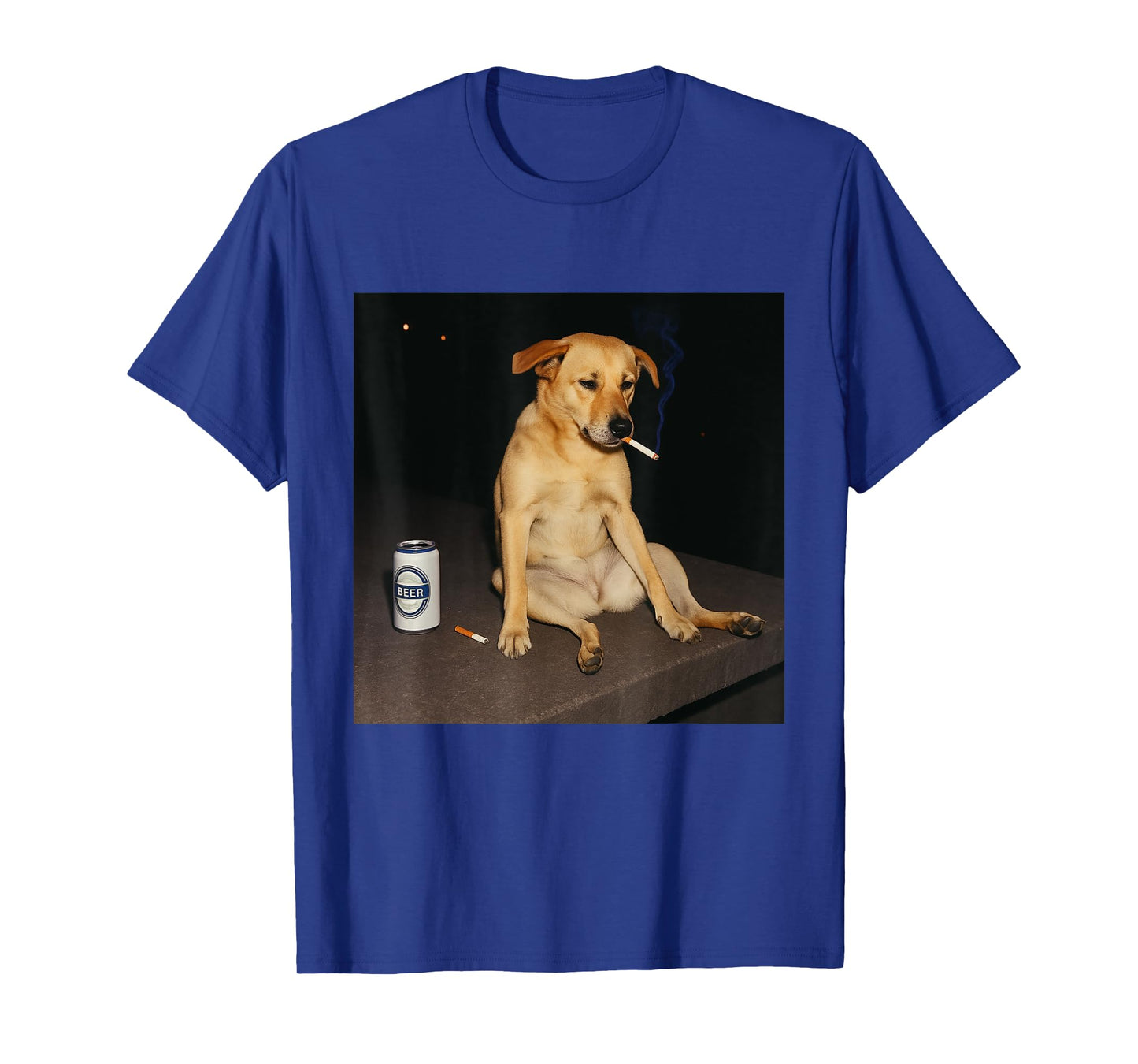 Cigarette Kitten Funny Smoking Dog Meme Stupid Brainrot T-Shirt