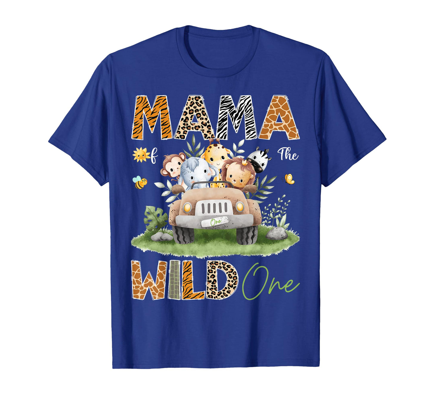 Mama of the Wild One 1St Birthday Safari Animals Truck T-Shirt