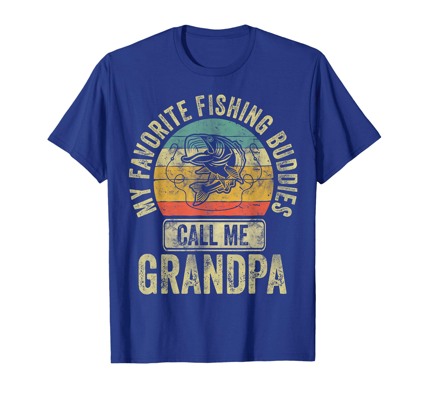 My Favorite Fishing Buddies Call Me Grandpa Shirt Fisherman T-Shirt