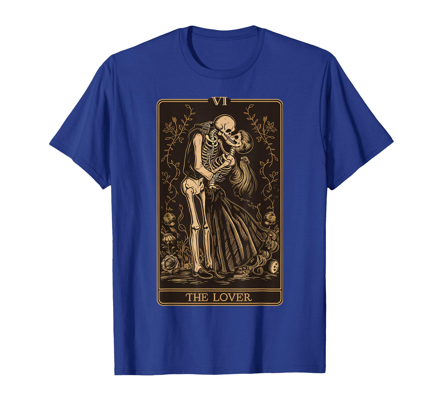 The Lovers Vintage Tarot Card - Gothic Halloween Tee T-Shirt
