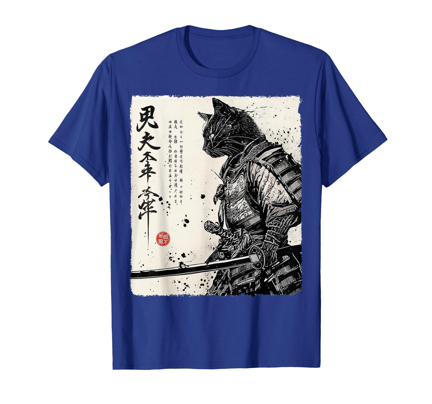 Samurai Cat Japanese Art Anime Gifts Men Women Kid Graphic T-Shirt