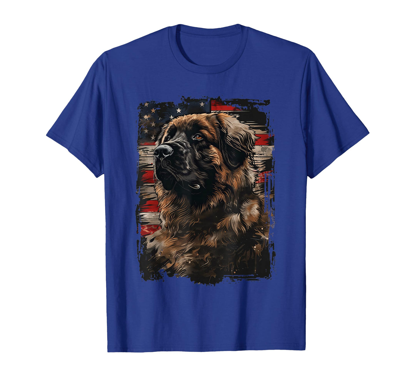 Leonberger American Flag T-Shirt