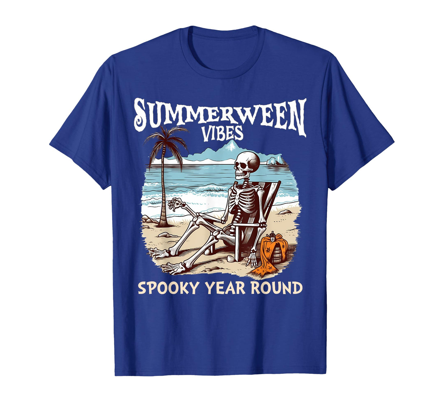 Summerween Skeleton Summer-ween Spooky Summer T-Shirt