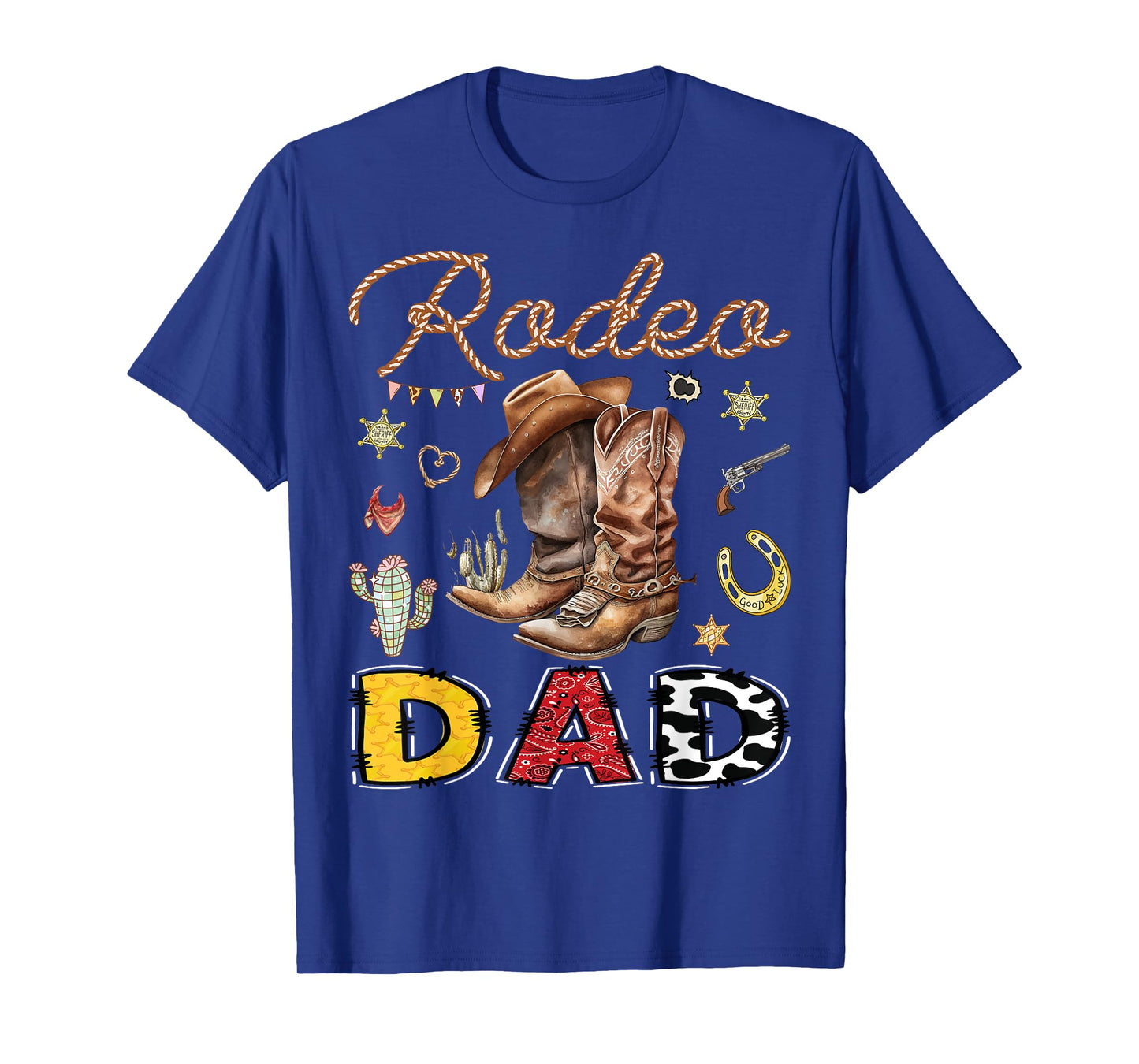 Rodeo Dad Western Cowboy Birthday Matching Family T-Shirt