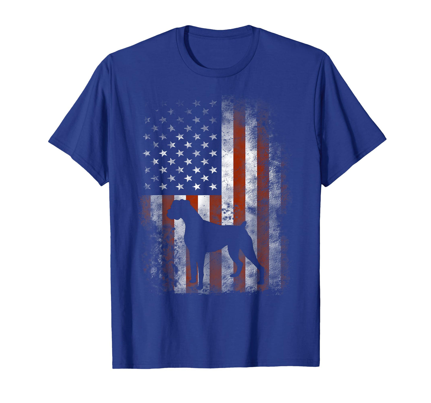 Boxer American Flag Shirt USA 4th of July Dog T-Shirt Gifts T-Shirt