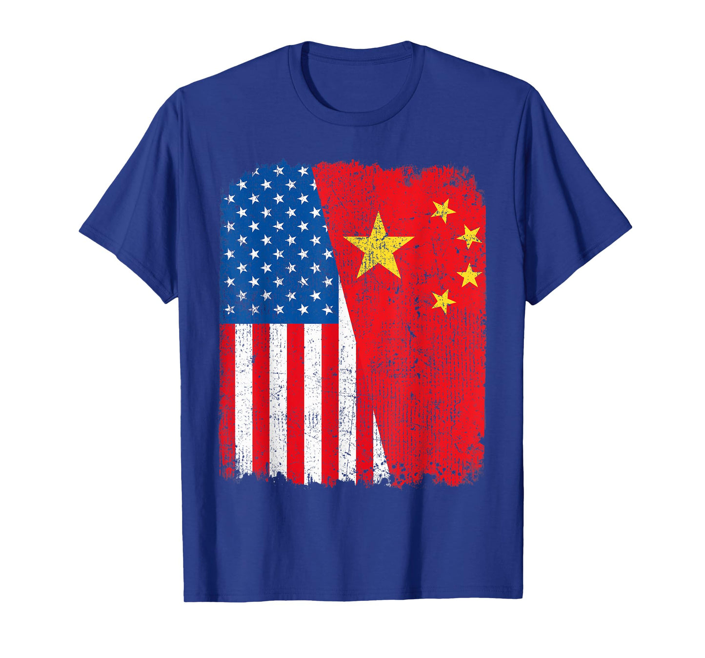 Chinese American Flag Half USA China Root Proud T-Shirt for Women Kids Men