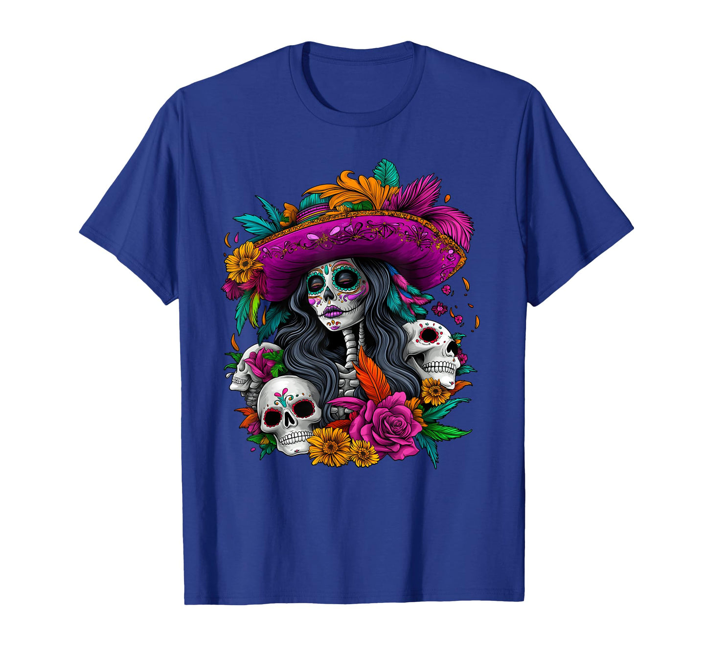 Day Of The Dead Sugar Skull De Los Muertos La Catrina Women T-Shirt