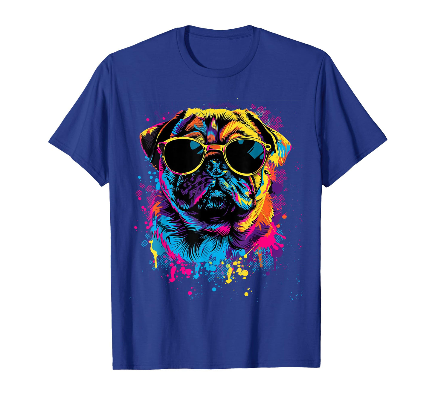 Pug Dog Lovers Design Colorful Pop Art Pug T-Shirt