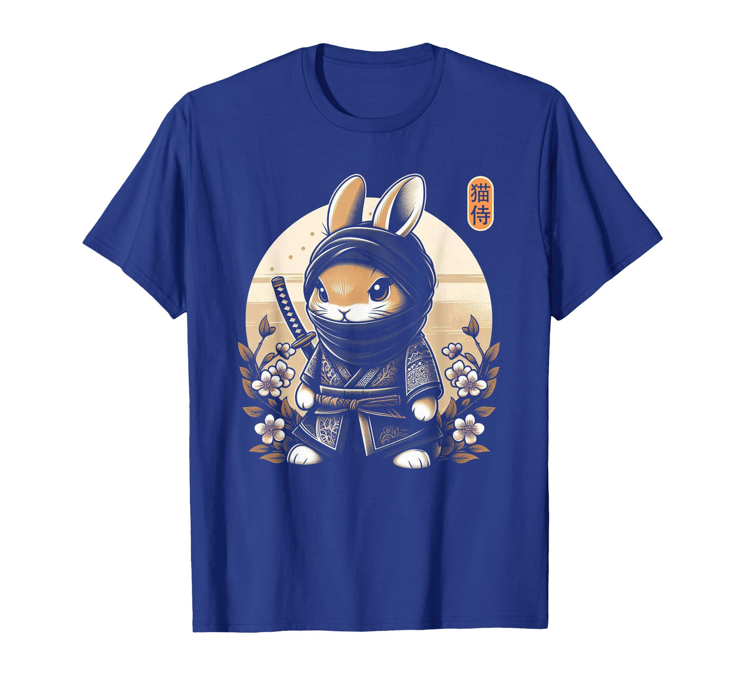 Japanese Samurai Ninja Rabbit Tattoo Japanese Kawaii Art T-Shirt