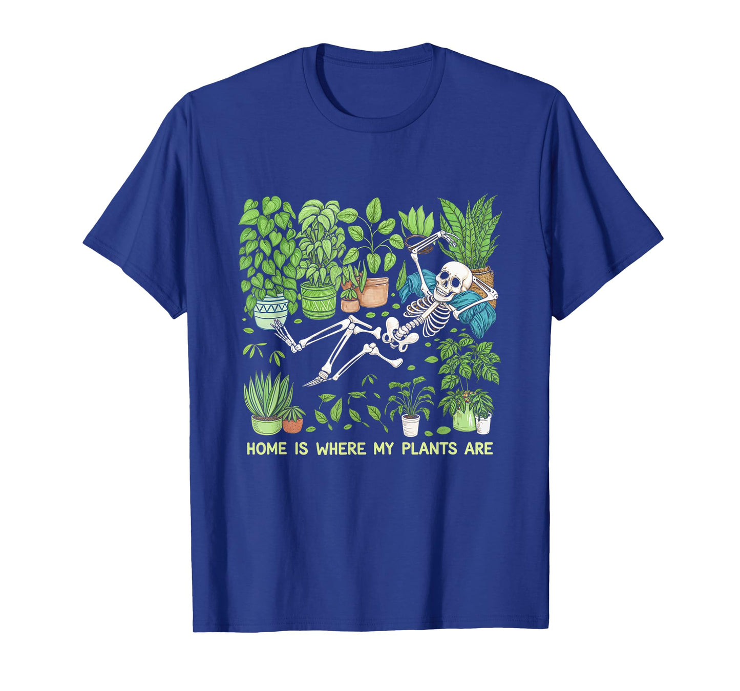 Where My Plants Are Skeleton Plant Lover T-Shirt