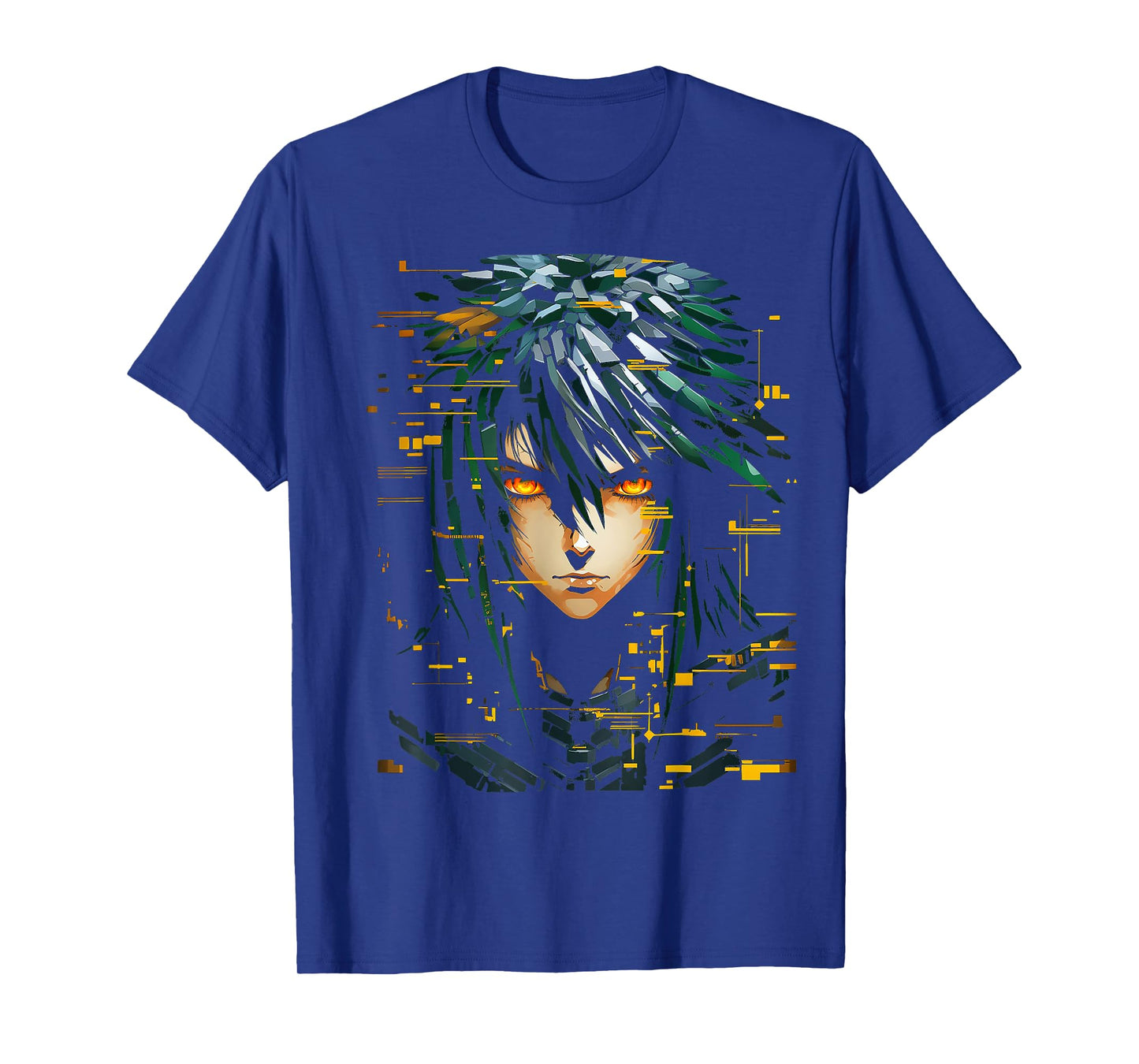 Anime Men Pixel Art Graphic Fantasy Anime T-Shirt