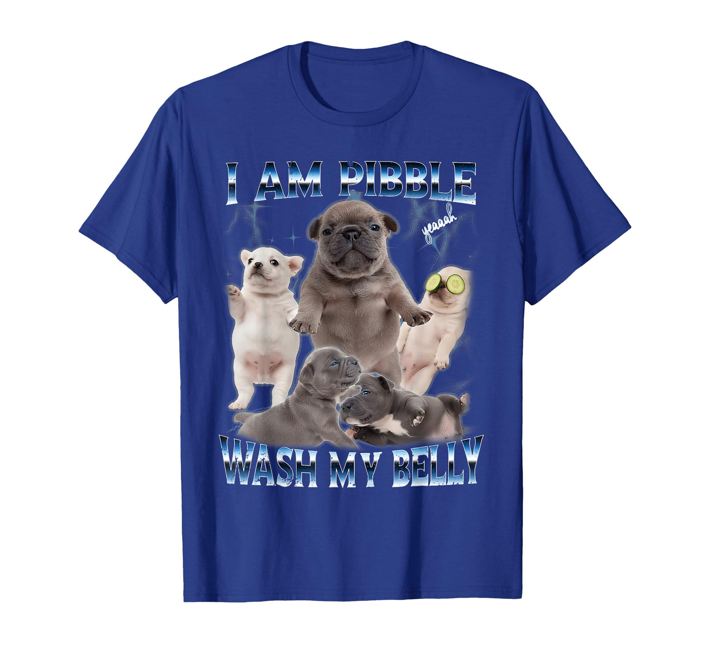 I Am Pibble Wash My Belly Funny Dog Clean My Belly Meme T-Shirt