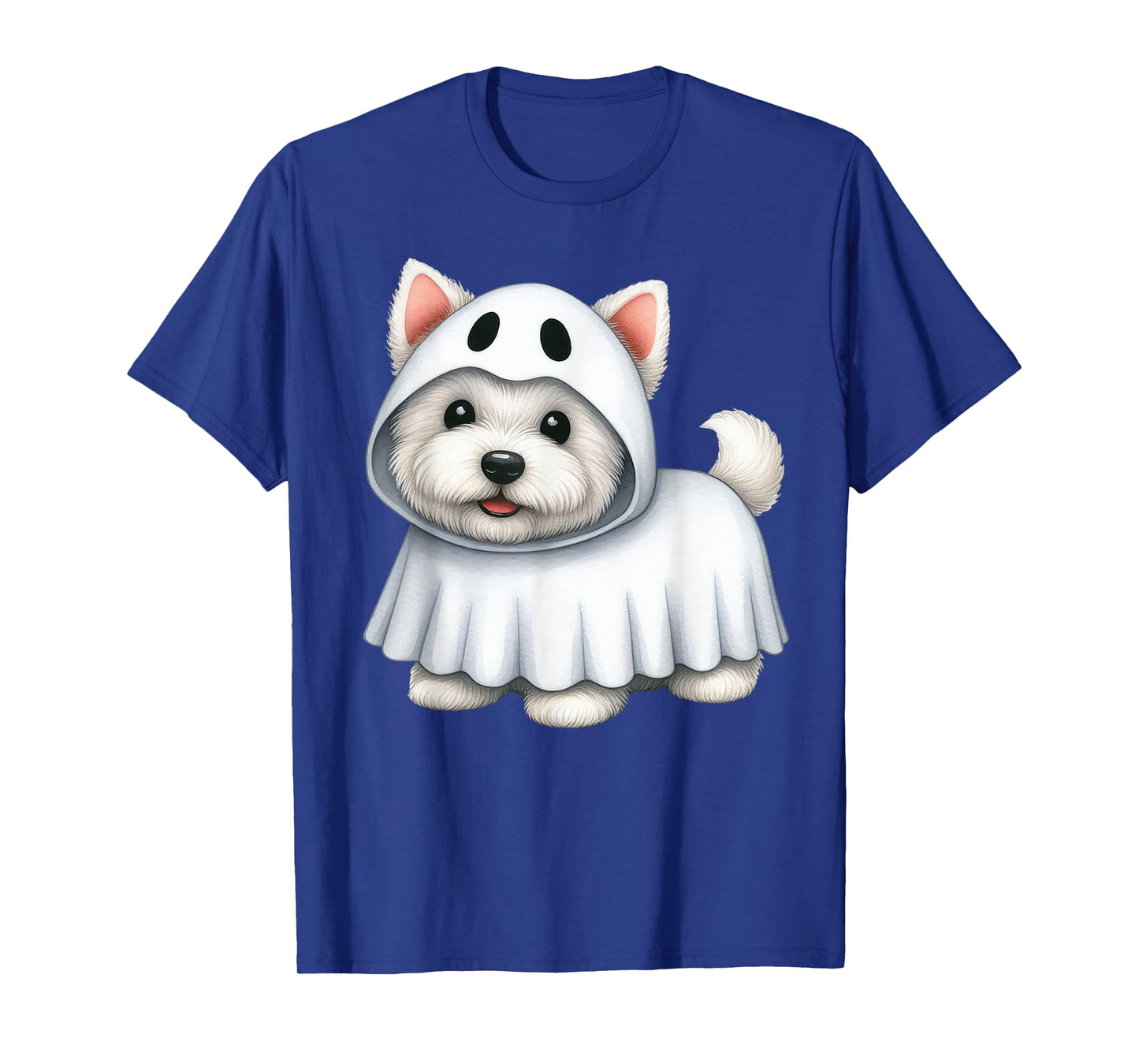 Westie Dog Halloween Costume Ghost West Highland Terrier Men Women Kids T-Shirt