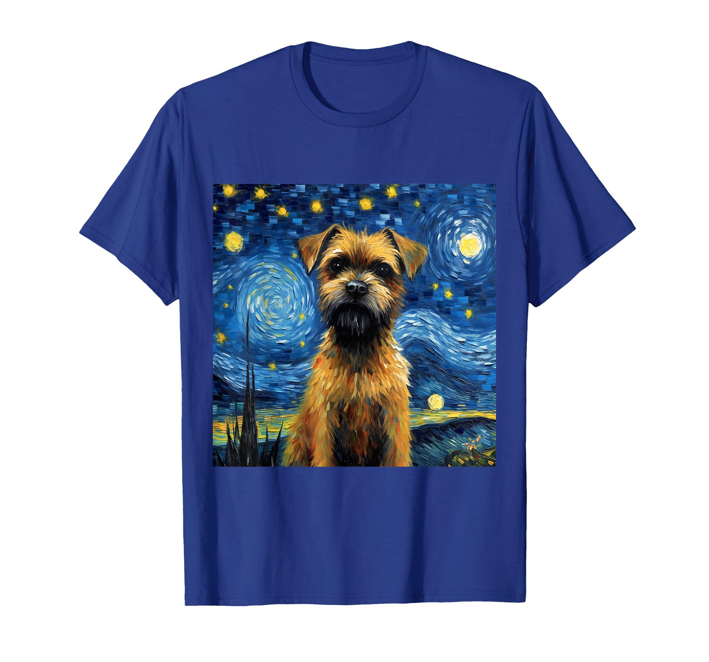 Border Terrier Starry Night - Border Terrier T-Shirt