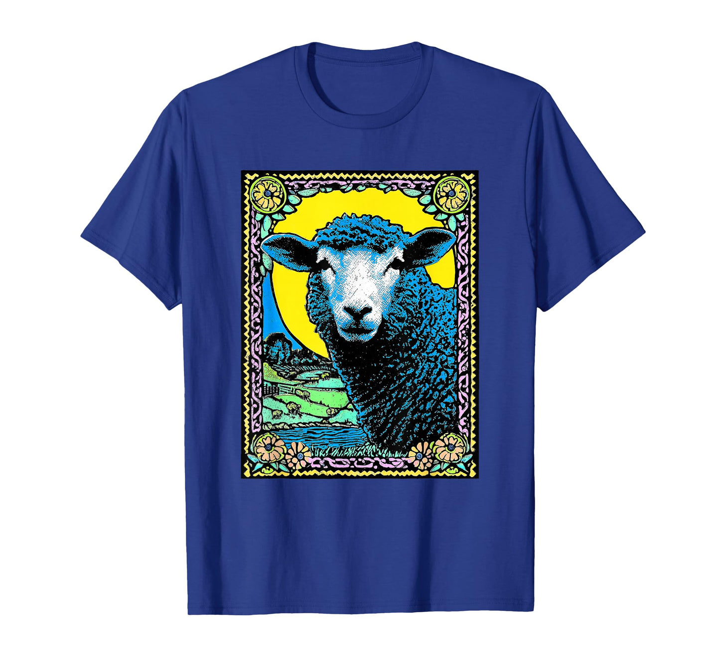 Vintage 70s Cute Lamb Sheep Farmer Farming Lovers T-Shirt