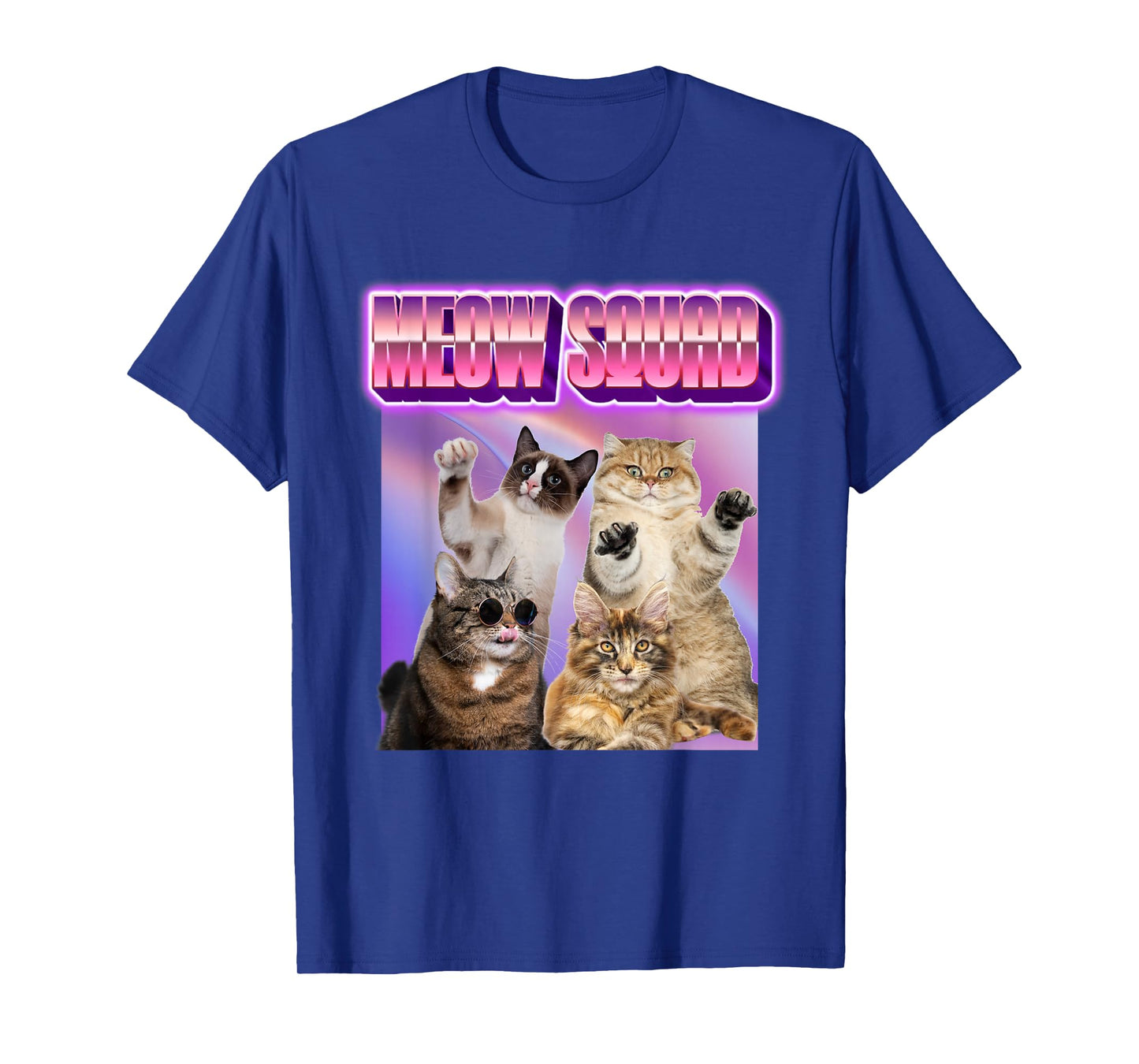 Meow Squad | Retro Vintage MIAU Cat Kitten Felines Team T-Shirt