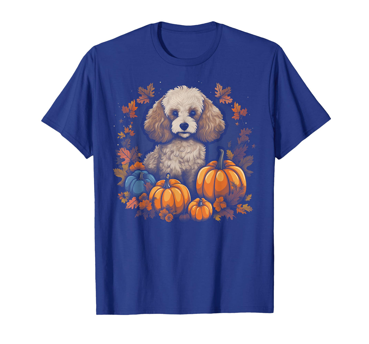 Poodle Dog - Pumpkin Thanksgiving Fall Halloween T-Shirt