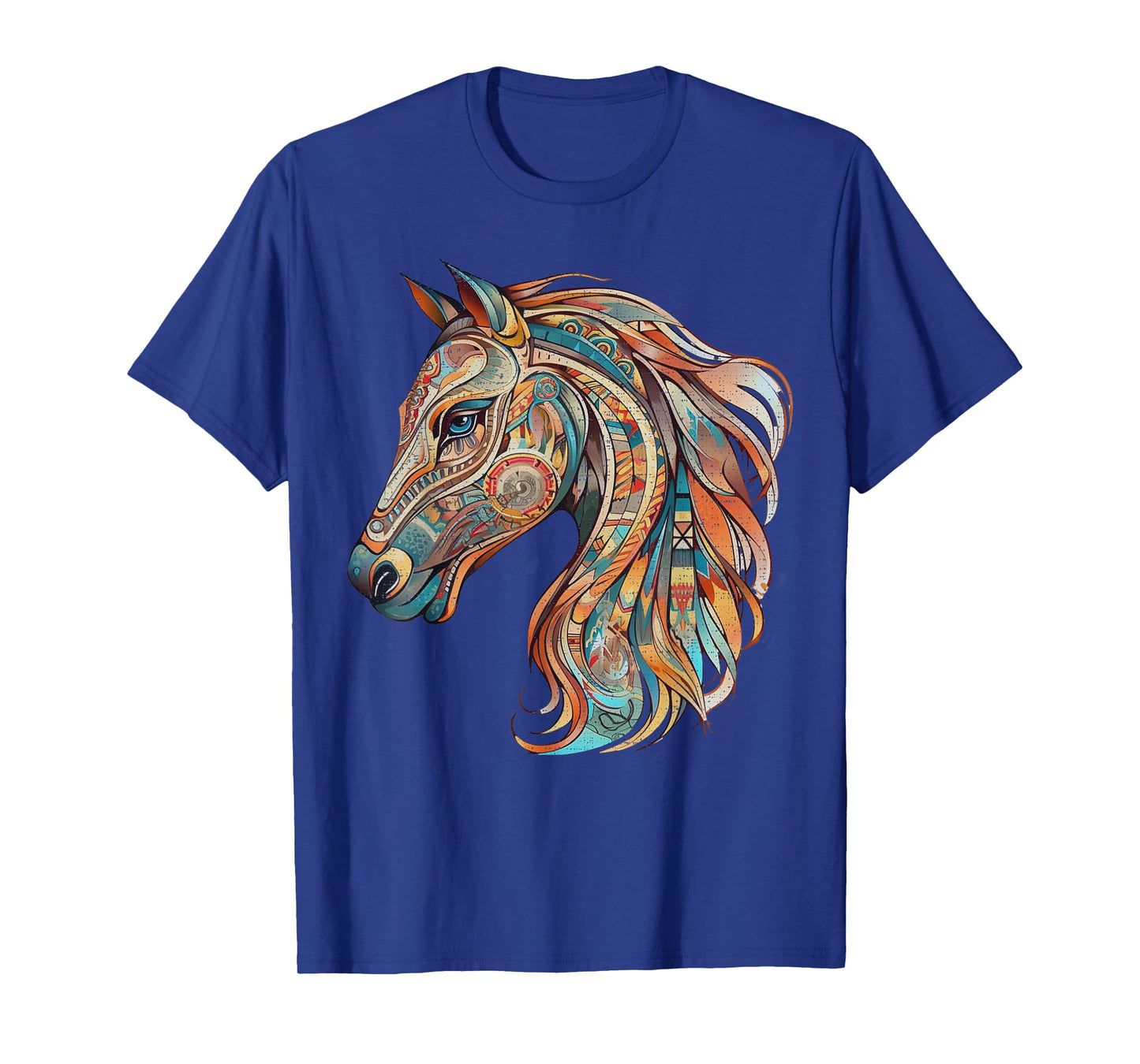 Horse Tribal Abstract Art Native American Geometric Horses T-Shirt