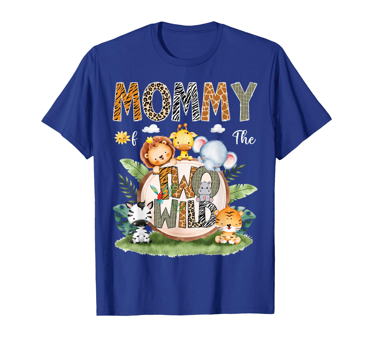Mommy Of The Two Wild 2Nd Birthday Safari Animal Lover T-Shirt