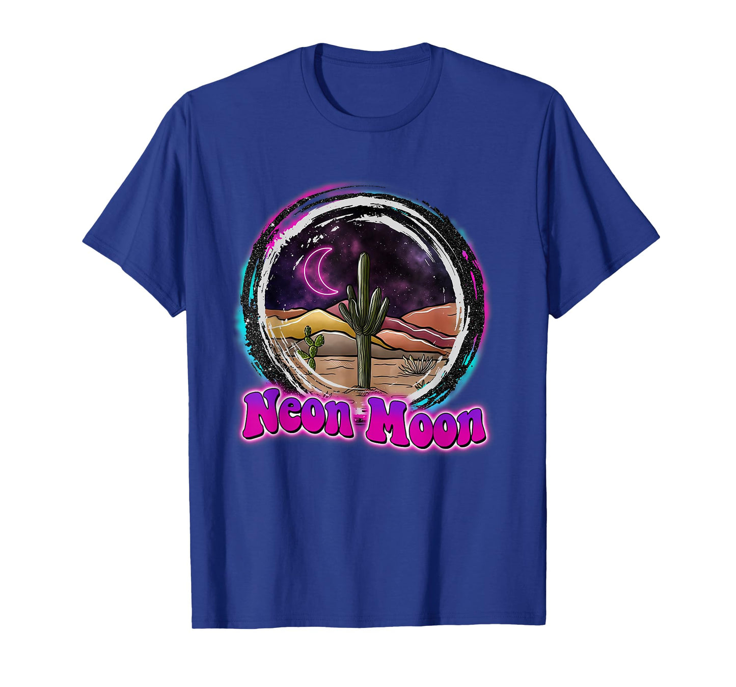 Neon-Moon Country Retro Western 80s 90 Cactus T-Shirt