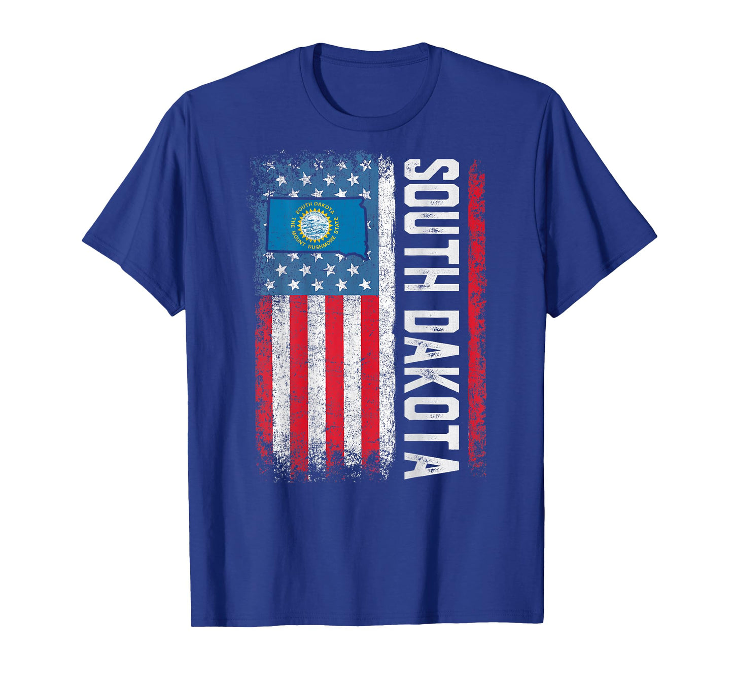 Vintage South Dakota State USA Flag Shirt South Dakota (On T-Shirt