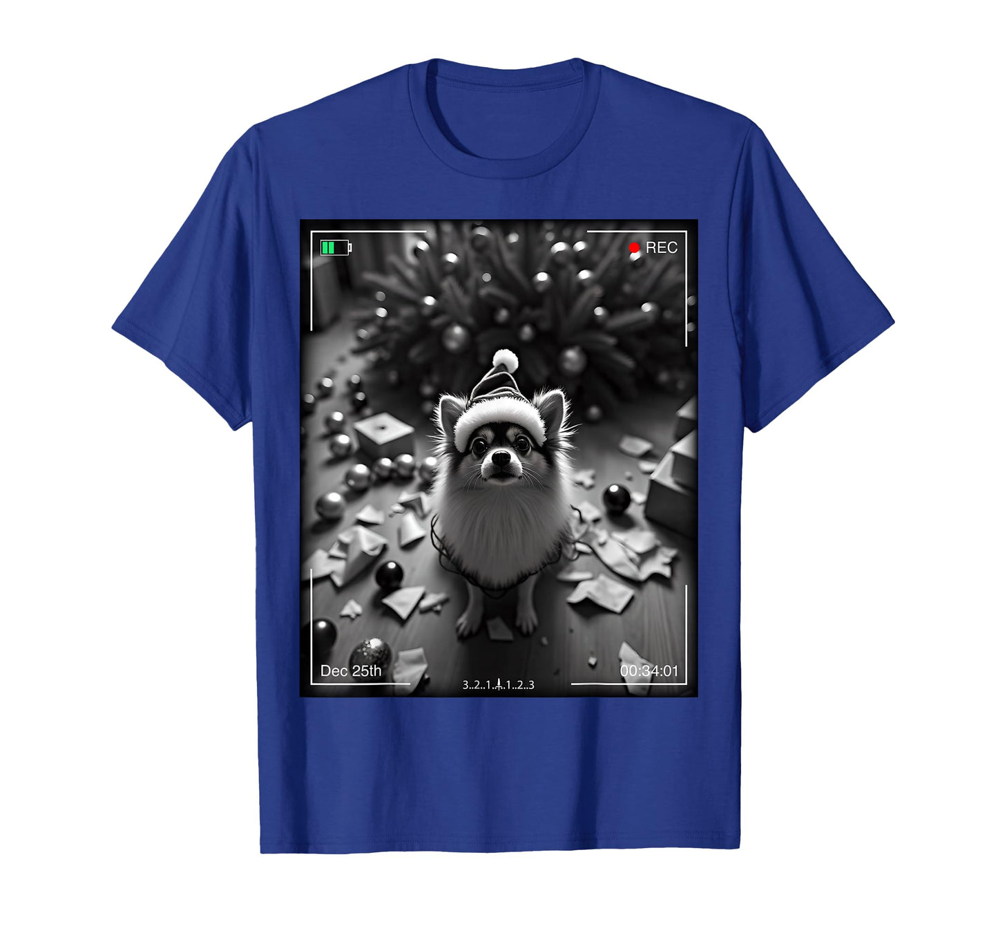Christmas Pomeranian Caught On Camera T-Shirt