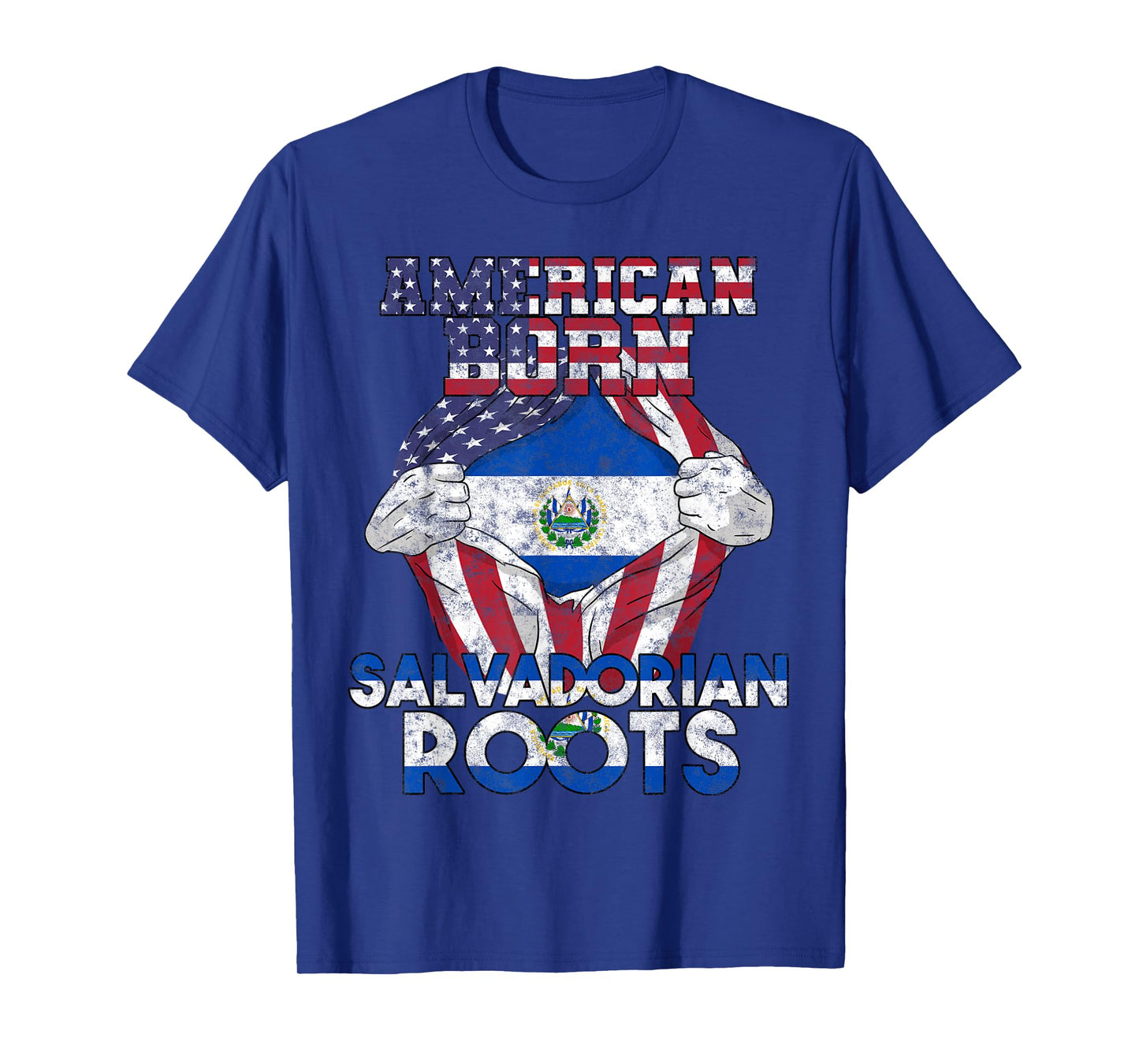El Salvador Salvadoran Proud Flag American Hispanic Salvas T-Shirt