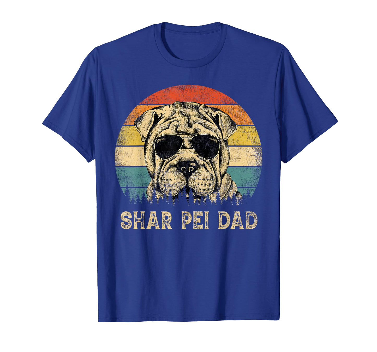 Vintage Shar Pei Dad Dog Lovers Father's Day Tee T-Shirt