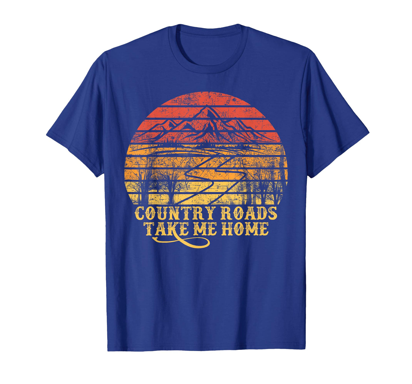 Vintage Retro Music Fans Tee Country Roads Take Me Home T-Shirt