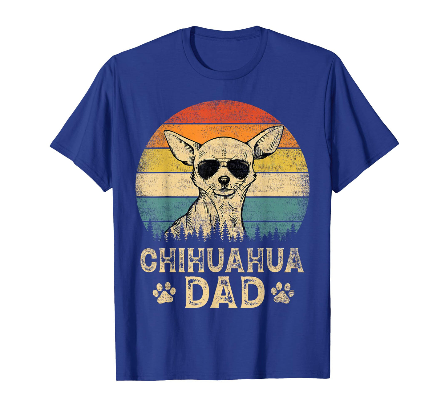 Vintage Chihuahua Dad Dog Lovers Father's Day Tee T-Shirt