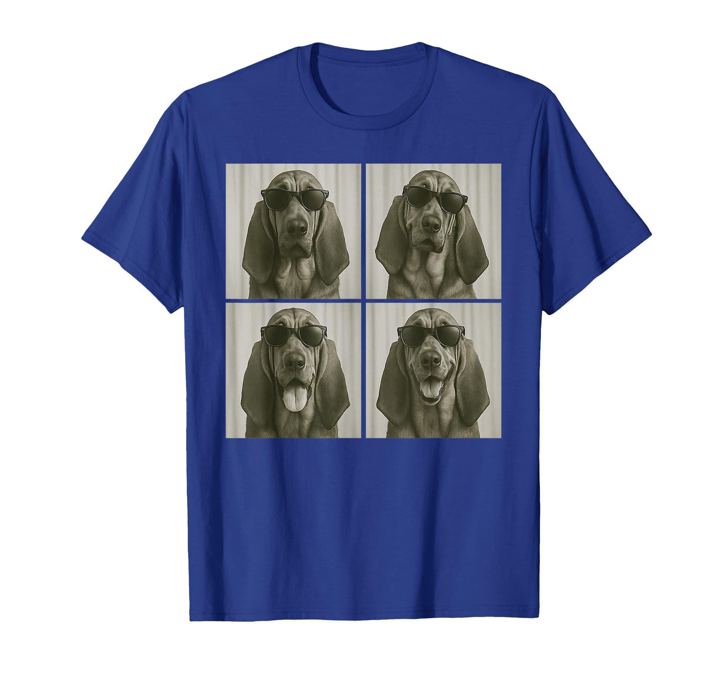 Funny Bloodhound Dog Lover Cute Bloodhound Photo Booth T-Shirt for Men Women Kids