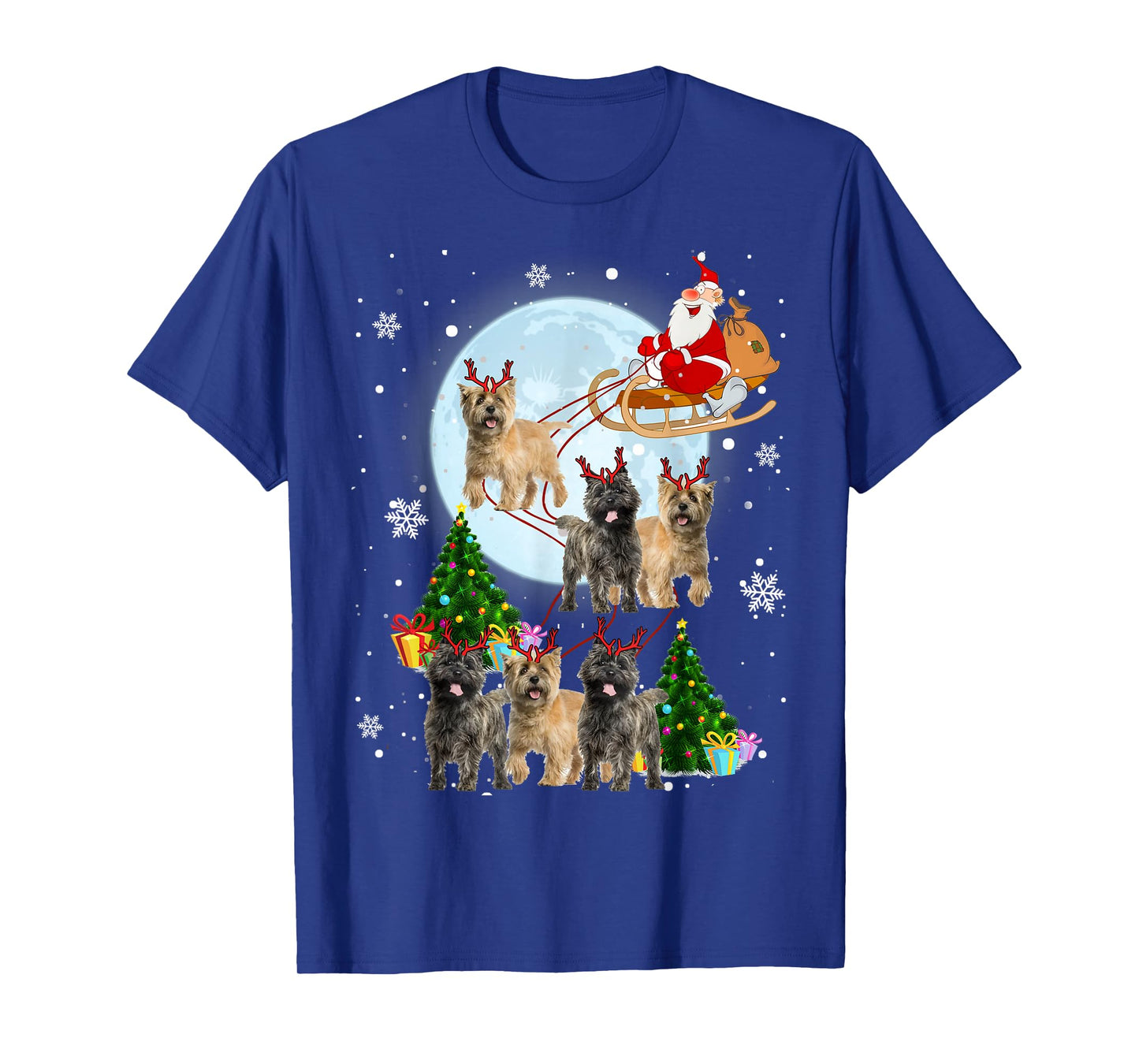 Cairn Terrier Reindeer Christmas Cairn Terrier Lover Gifts T-Shirt