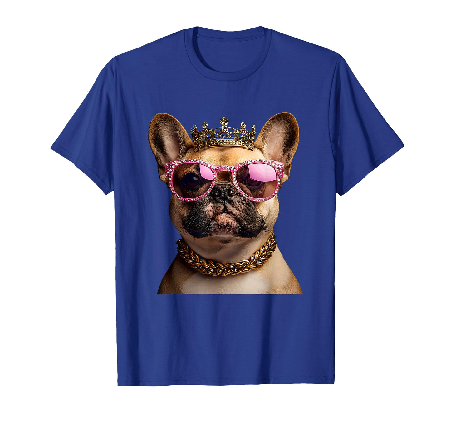 French Bulldog King Queen Crown Royalty T-Shirt