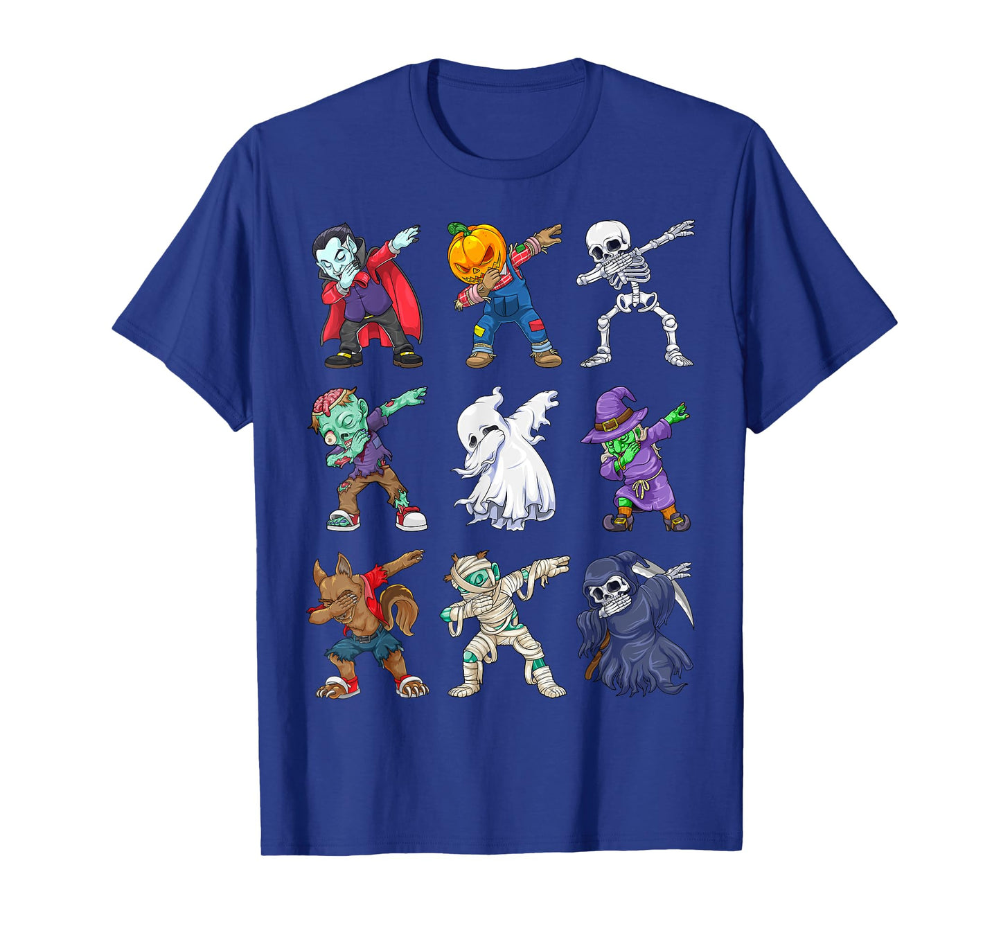 Dabbing Halloween Boys Skeleton Zombie Scary Pumpkin Mummy T-Shirt