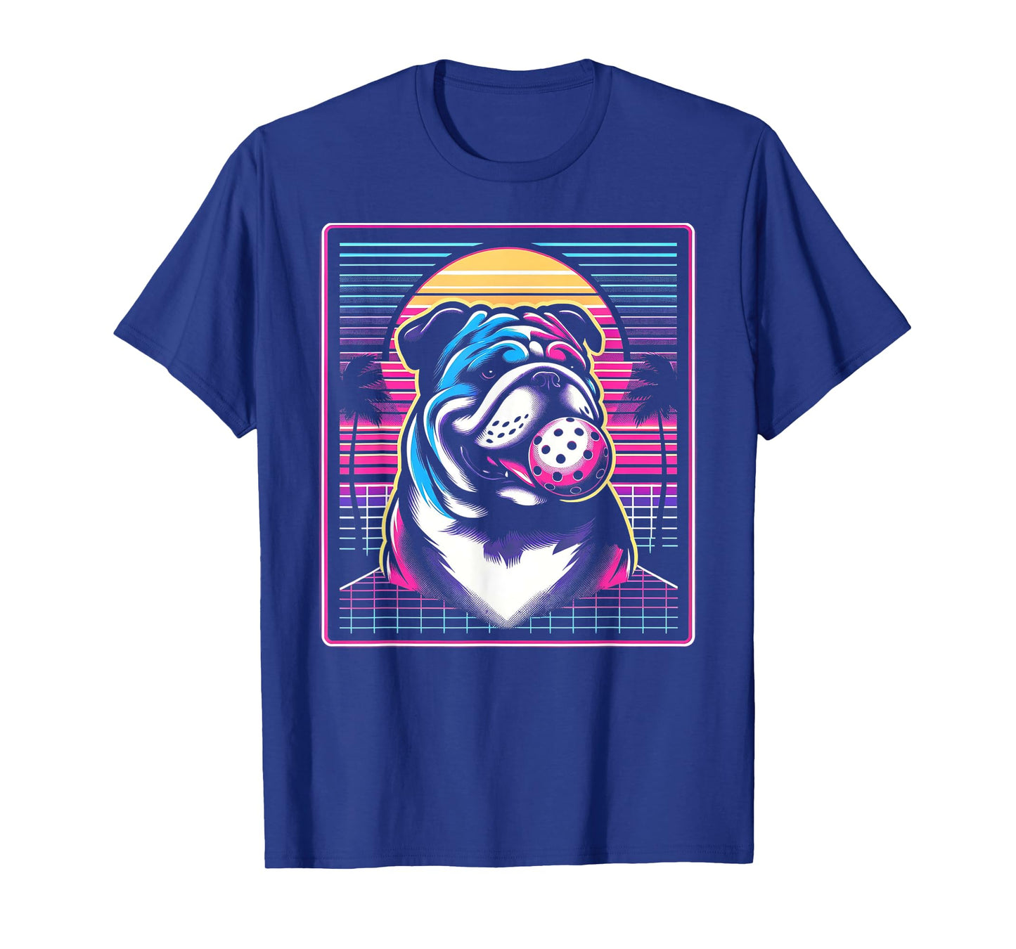 Pickleball Dog - Bulldog Lover Paddle Sport T-Shirt for Men Women Kids