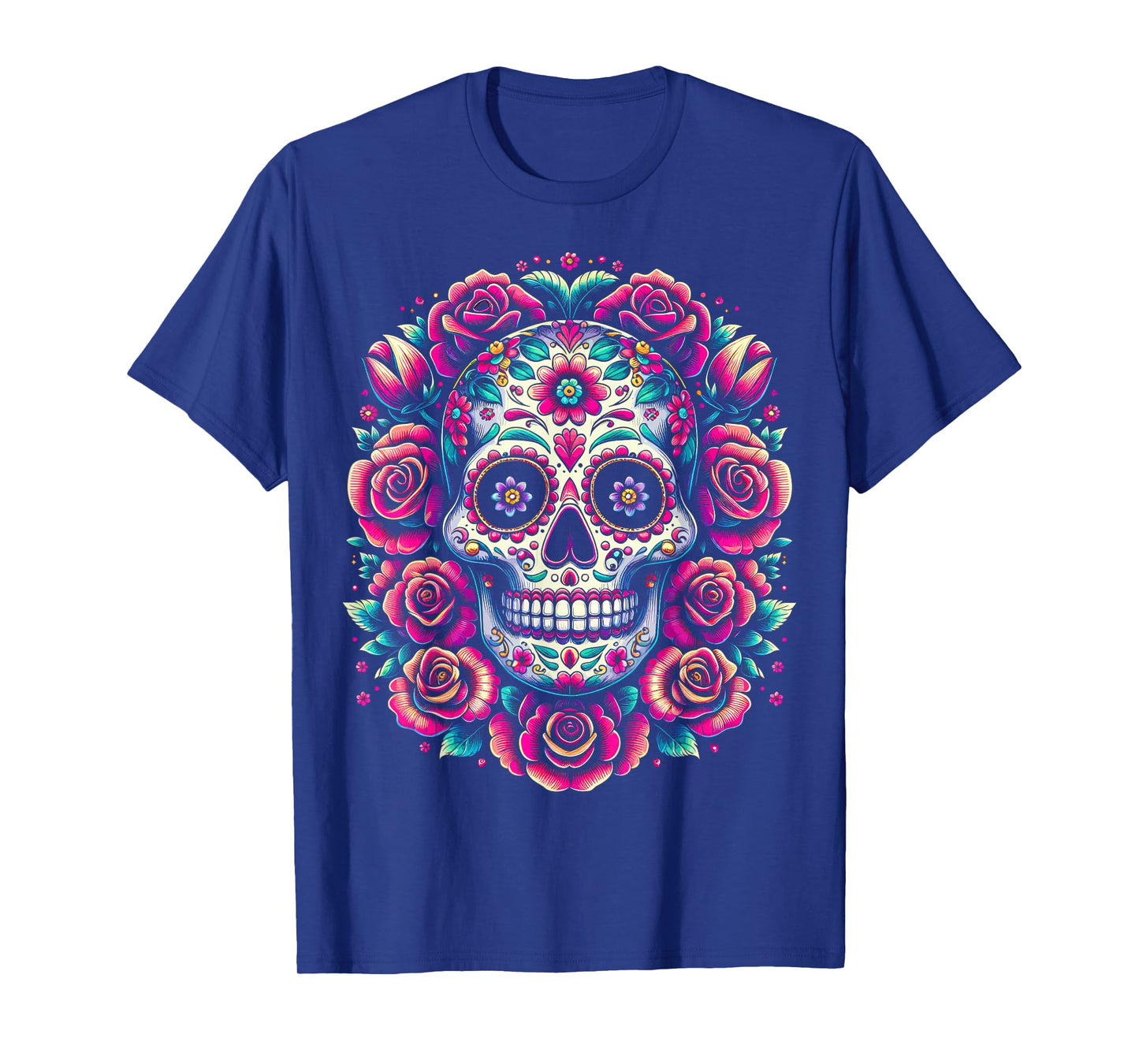 De Los Muertos Day of the Dead Sugar Skull Halloween Women T-Shirt
