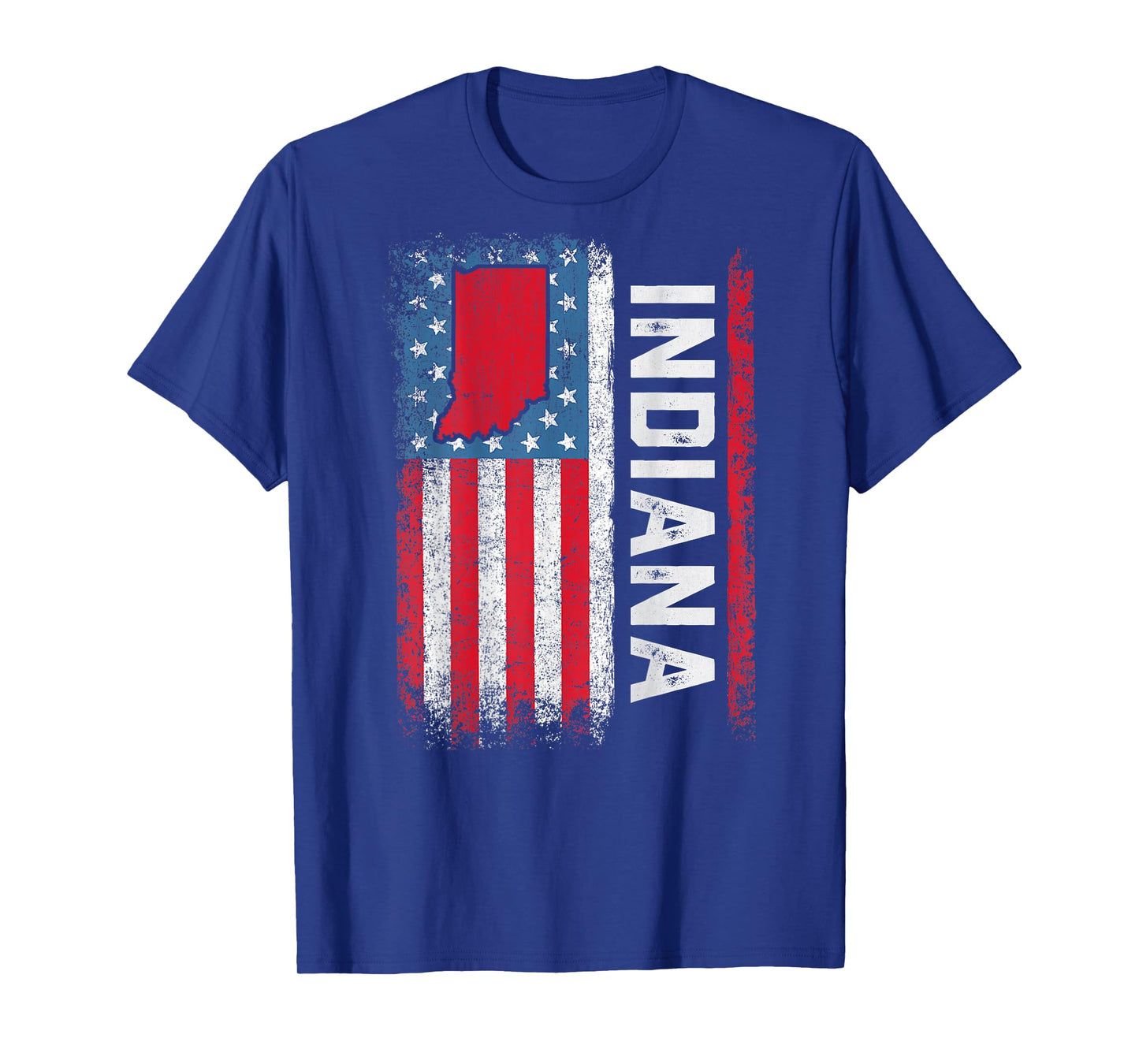 Vintage Indiana State USA Flag Shirt Indiana (On Back) T-Shirt
