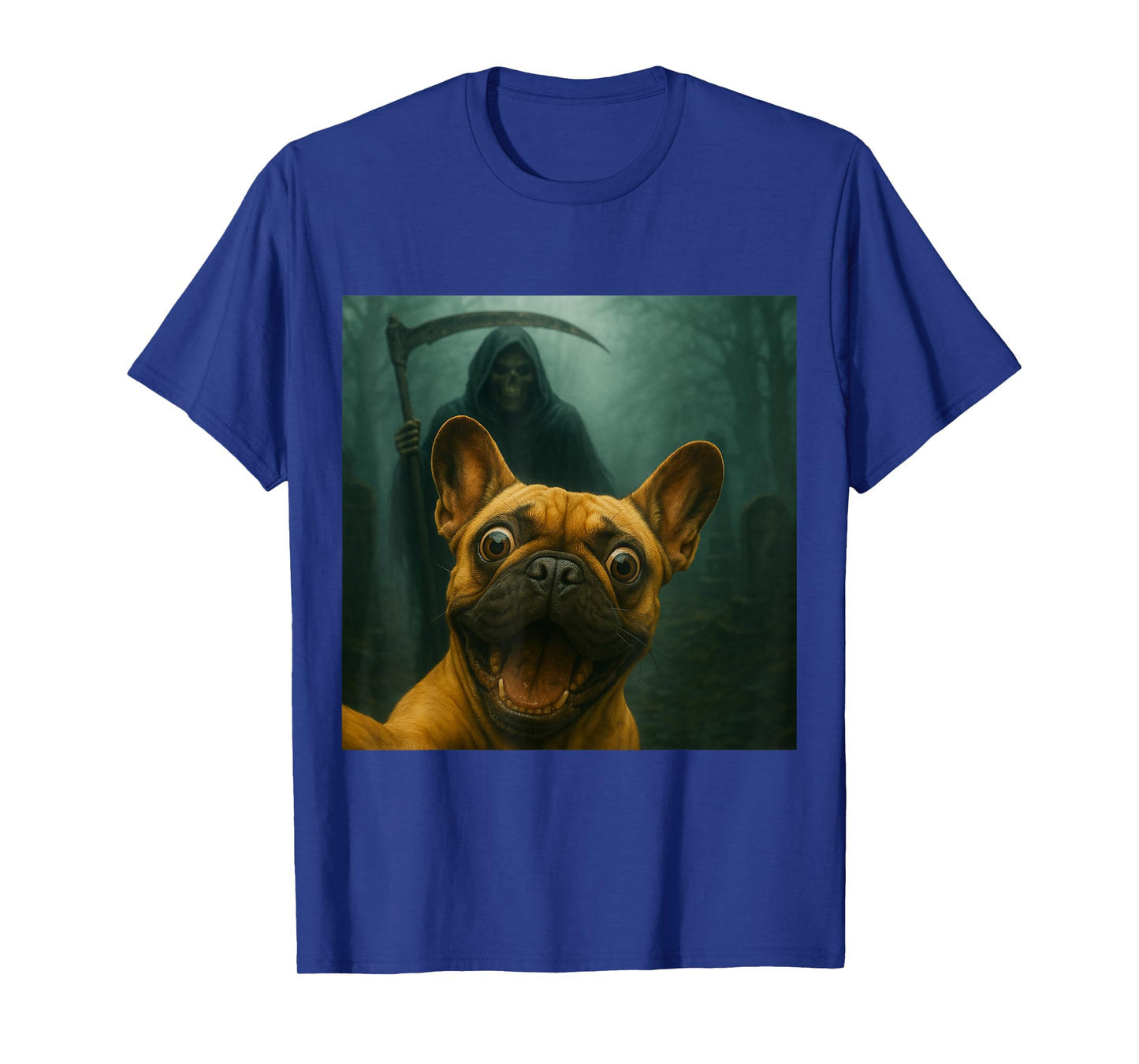 Frenchie Grim Reaper Funny Dog T-Shirt