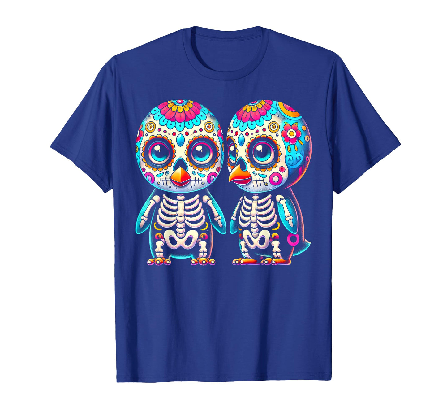 Adorable Día de Muertos Sugar Skull Penguin Day of the Dead T-Shirt