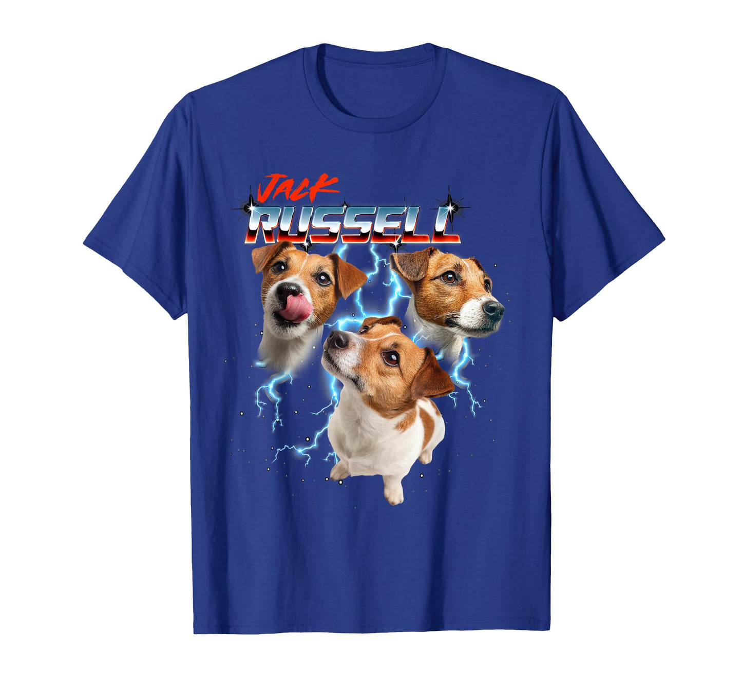 80s 90s JRT Dog Lover Heavy Metal Rock Jack Russell Terrier T-Shirt