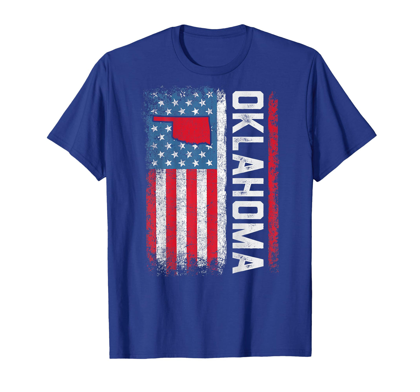 Vintage Oklahoma State USA Flag Shirt Oklahoma (On Back) T-Shirt