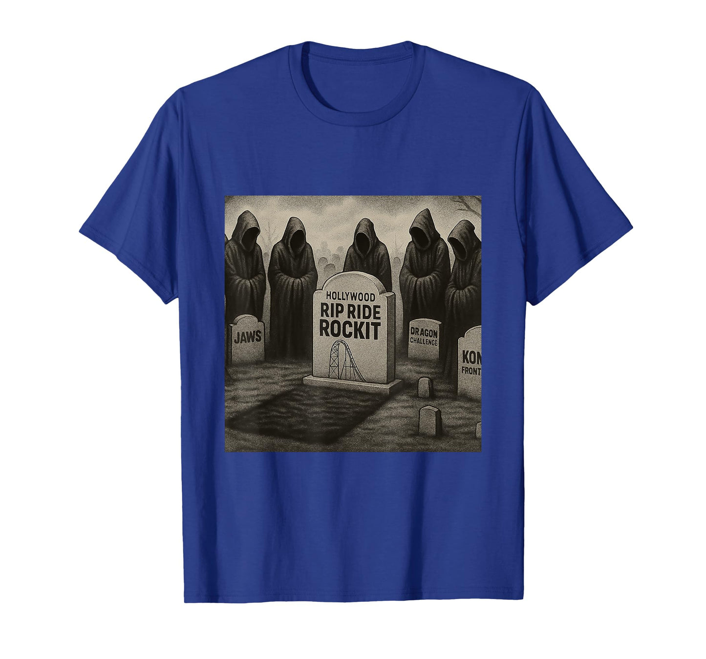 Hollywood Rip Ride Rockit Graveyard Design T-Shirt