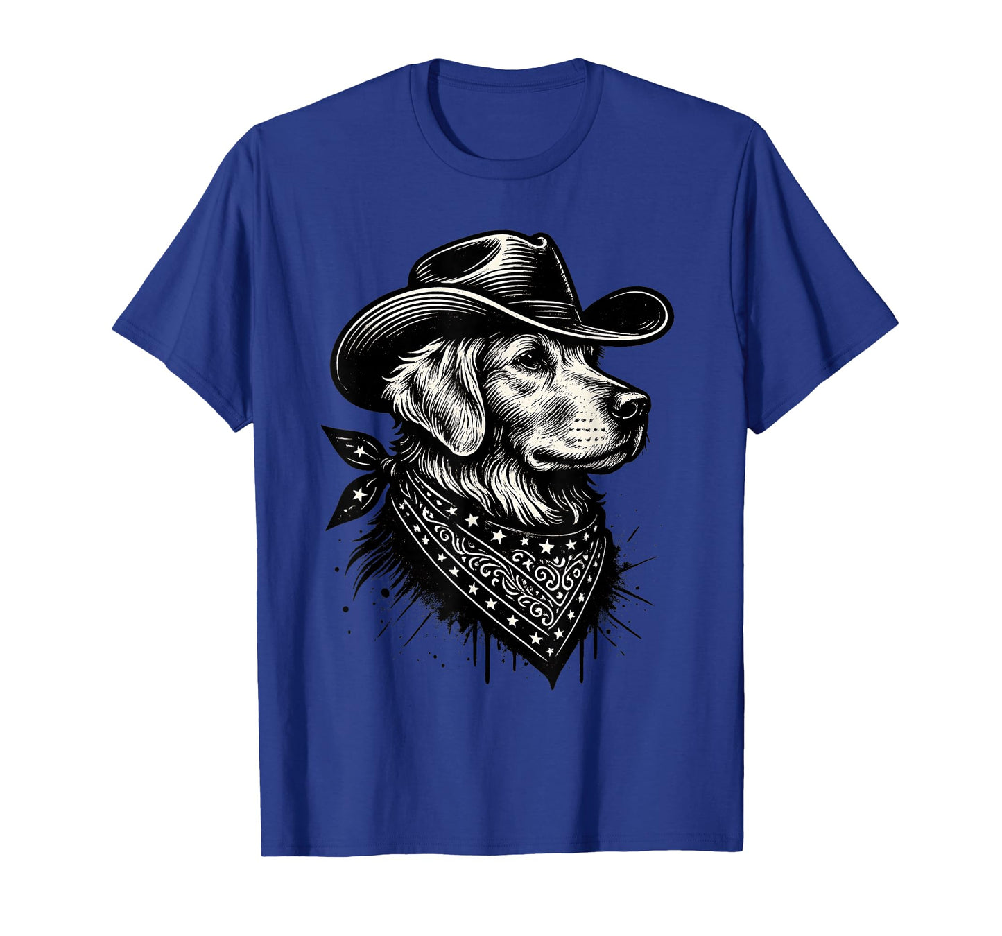 Funny Golden Retriever Cowboy Vintage Western Dog Lover T-Shirt