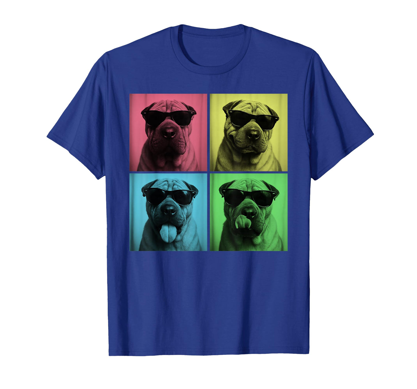 Shar Pei Pop Art Funny Dog Lover Sharpei Photo Booth T-Shirt for Men Women Kids